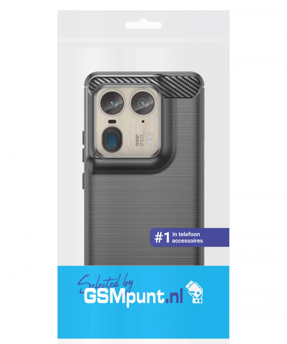 Motorola Edge 50 Ultra Hoesje Geborsteld TPU Flexibele Back Cover Zwart afbeelding 8