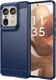Motorola Edge 50 Ultra Hoesje Geborsteld TPU Flexibele Back Cover Blauw