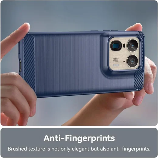 Motorola Edge 50 Ultra Hoesje Geborsteld TPU Flexibele Back Cover Blauw afbeelding 6