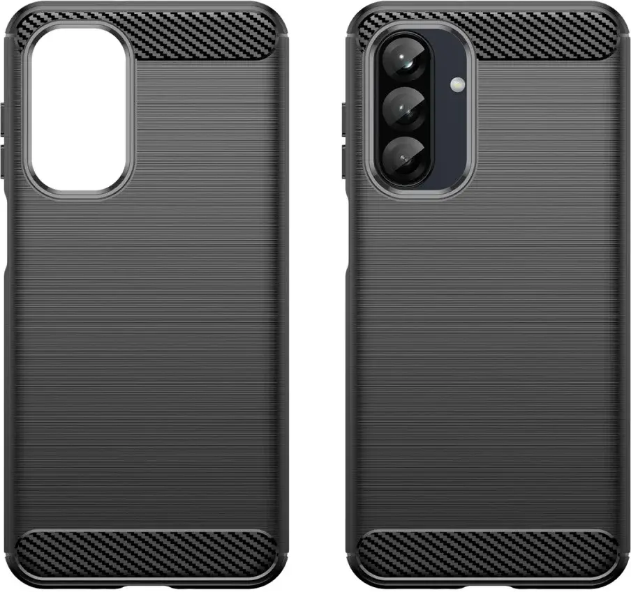 Samsung Galaxy A26 Hoesje Geborsteld TPU Flexibele Back Cover Zwart afbeelding 2