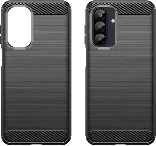 Samsung Galaxy A26 Hoesje Geborsteld TPU Flexibele Back Cover Zwart afbeelding 2