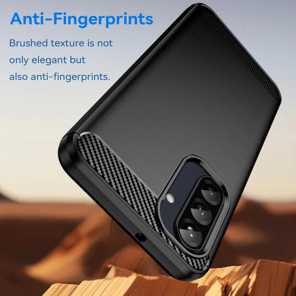 Samsung Galaxy A26 Hoesje Geborsteld TPU Flexibele Back Cover Zwart afbeelding 4