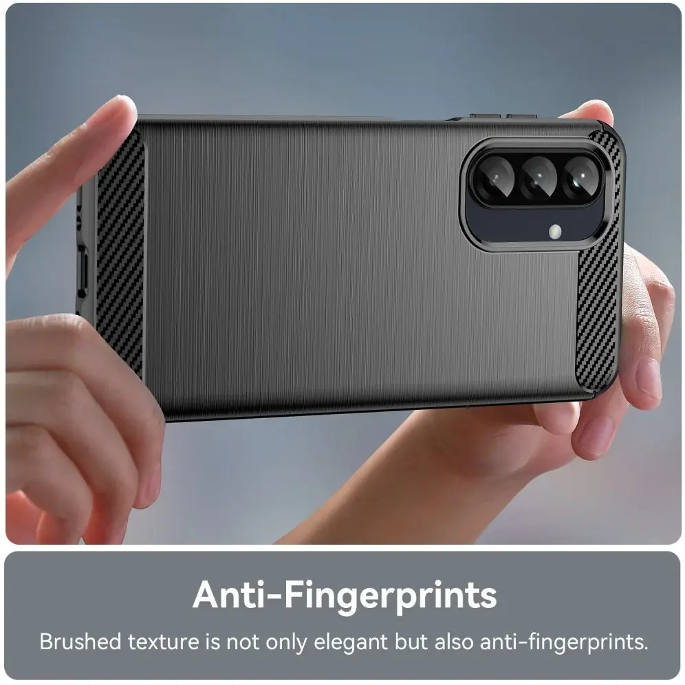 Samsung Galaxy A26 Hoesje Geborsteld TPU Flexibele Back Cover Zwart afbeelding 7