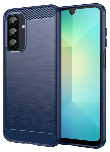 Samsung Galaxy A26 Hoesje Geborsteld TPU Flexibele Back Cover Blauw afbeelding 1