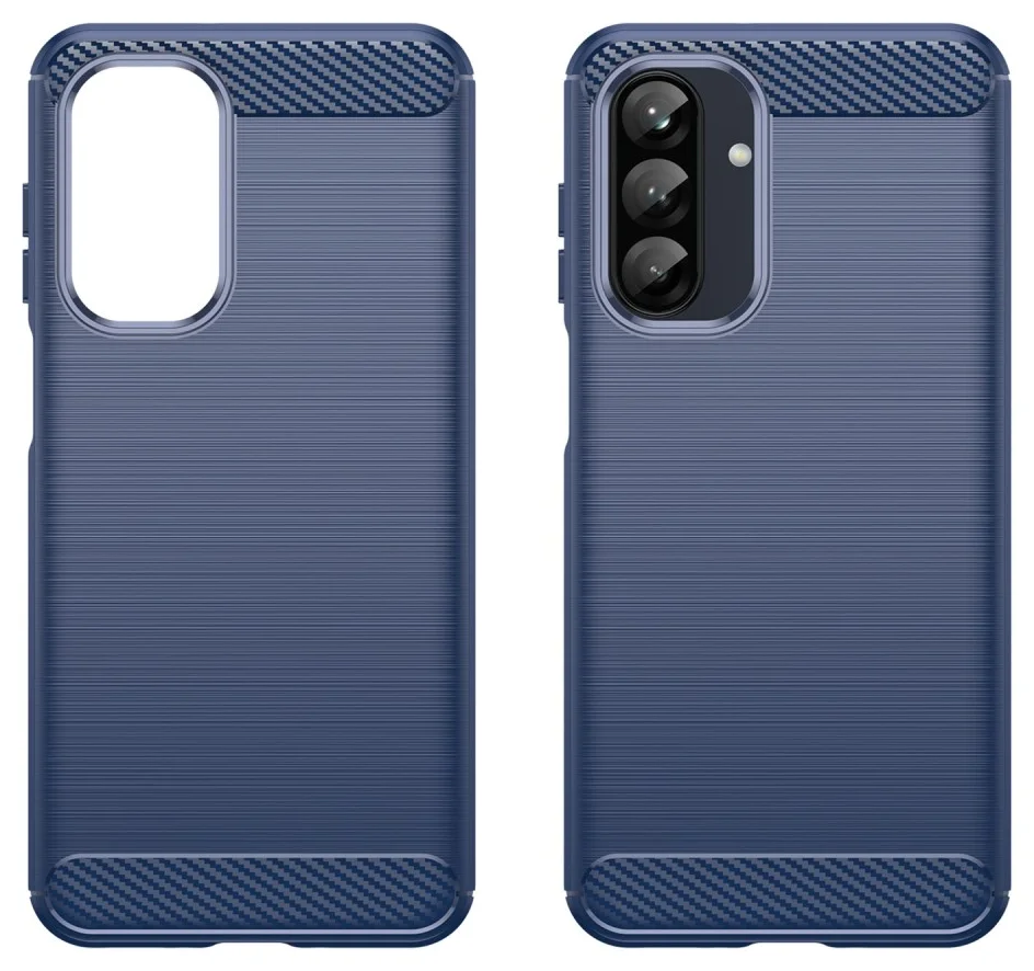 Samsung Galaxy A26 Hoesje Geborsteld TPU Flexibele Back Cover Blauw afbeelding 2