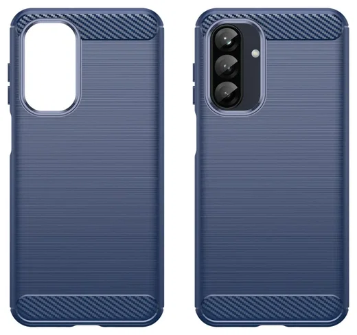 Samsung Galaxy A26 Hoesje Geborsteld TPU Flexibele Back Cover Blauw afbeelding 2