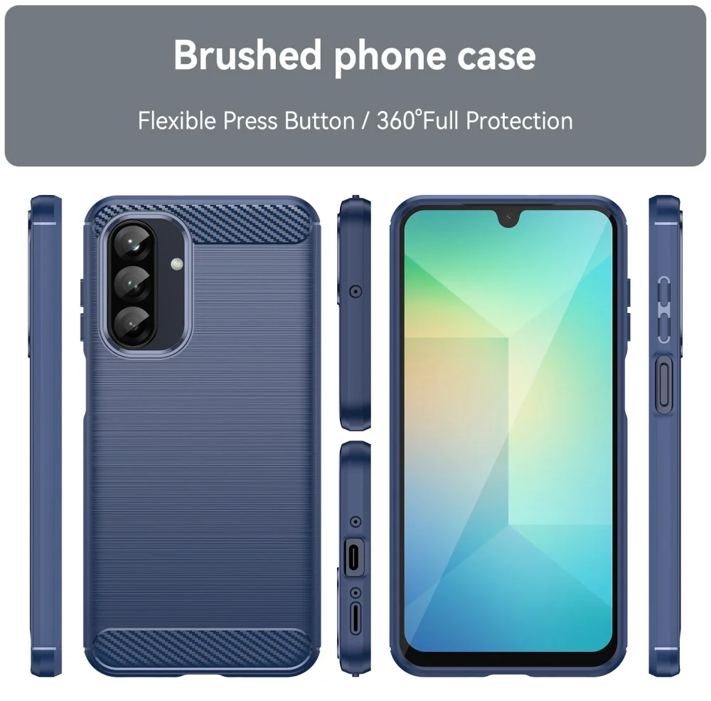 Samsung Galaxy A26 Hoesje Geborsteld TPU Flexibele Back Cover Blauw afbeelding 9