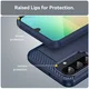 Samsung Galaxy A26 Hoesje Geborsteld TPU Flexibele Back Cover Blauw afbeelding 7