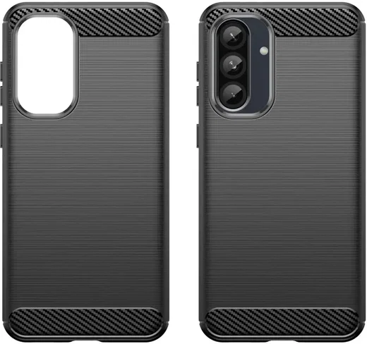 Samsung Galaxy A56 Hoesje Geborsteld TPU Flexibele Back Cover Zwart afbeelding 9