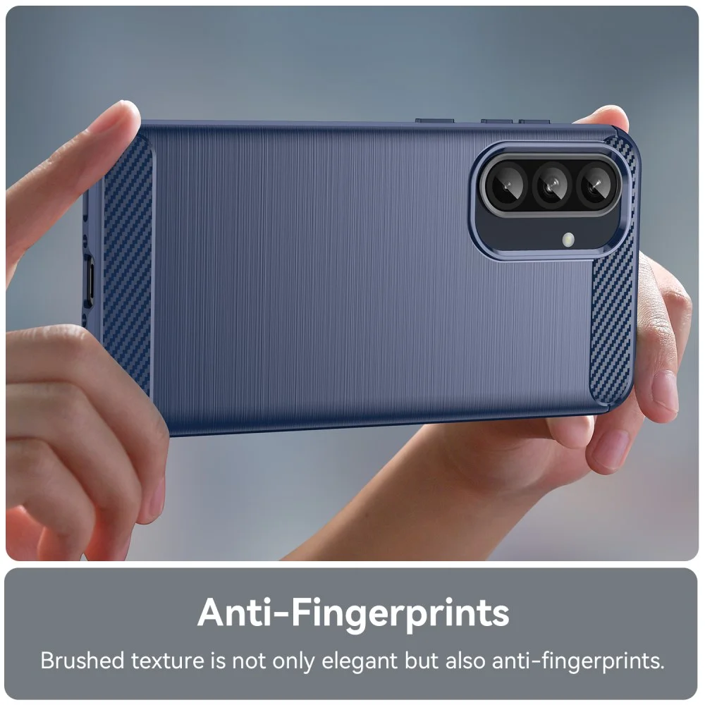 Samsung Galaxy A56 Hoesje Geborsteld TPU Flexibele Back Cover Blauw afbeelding 6