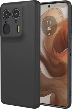 Motorola Edge 50 Ultra Hoesje Dun TPU Back Cover Matte Zwart