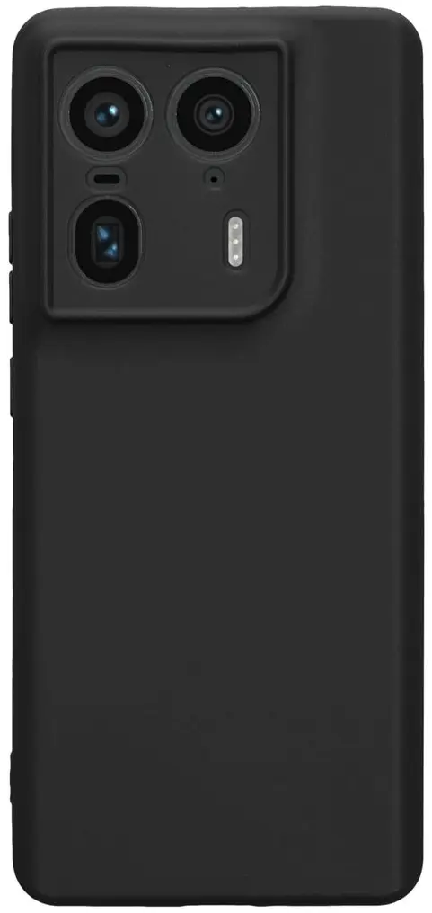 Motorola Edge 50 Ultra Hoesje Dun TPU Back Cover Matte Zwart afbeelding 3
