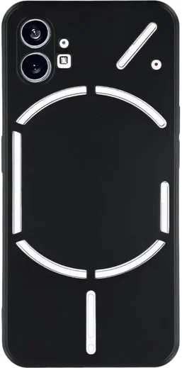 Nothing Phone (1) Hoesje Dun TPU Back Cover Matte Zwart afbeelding 1