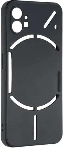 Nothing Phone (1) Hoesje Dun TPU Back Cover Matte Zwart afbeelding 2