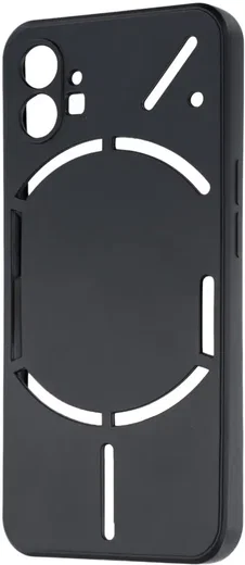 Nothing Phone (1) Hoesje Dun TPU Back Cover Matte Zwart afbeelding 3