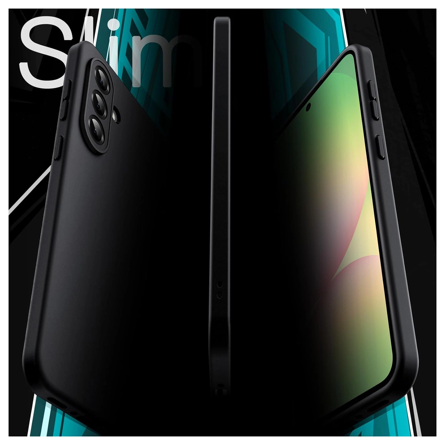 Samsung Galaxy A26 Hoesje Dun TPU Back Cover Matte Zwart afbeelding 2