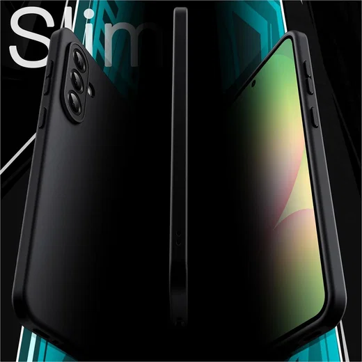 Samsung Galaxy A56 Hoesje Dun TPU Back Cover Matte Zwart afbeelding 2