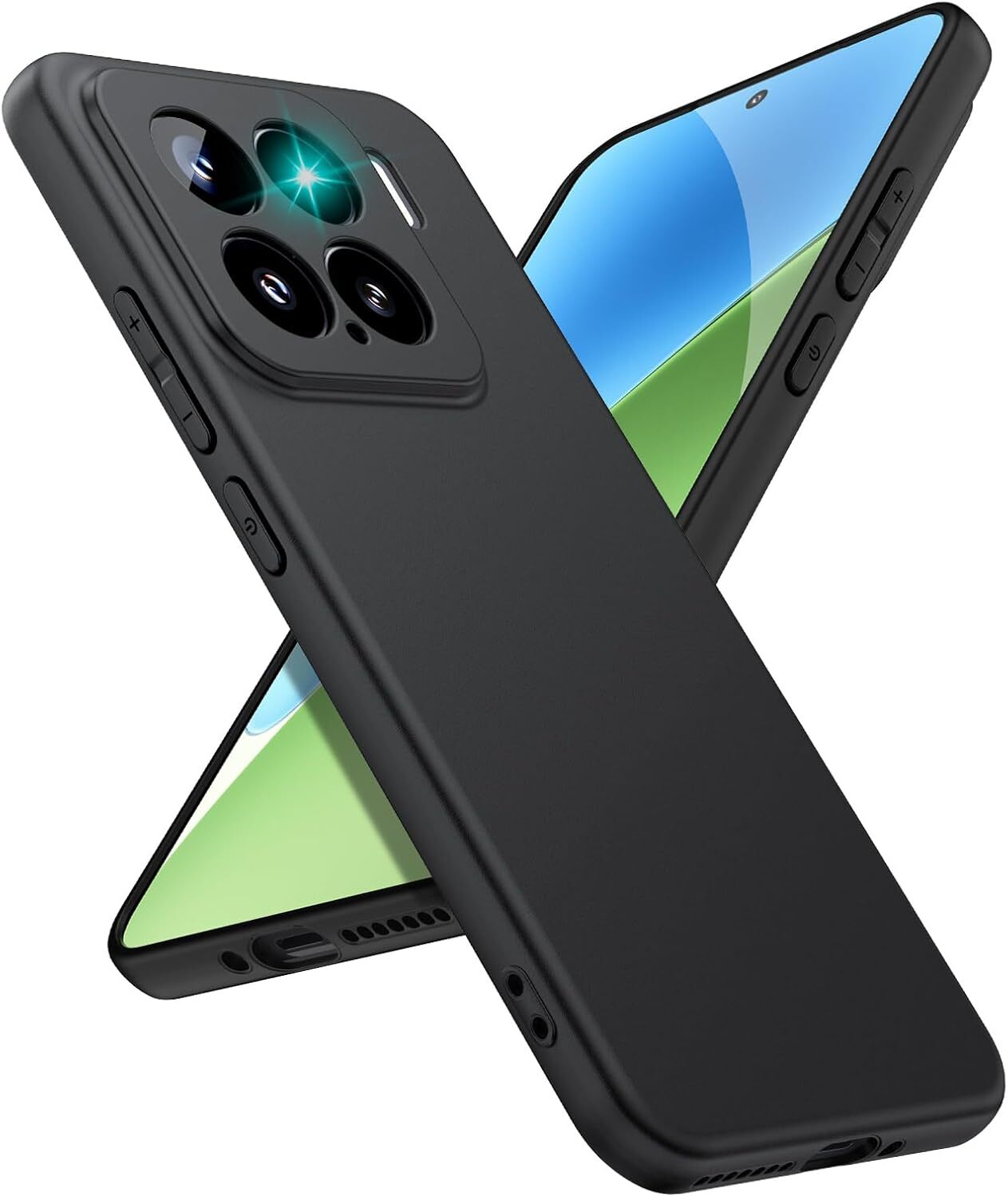 Xiaomi 15 Hoesje Dun TPU Back Cover Matte Zwart afbeelding 1