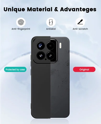 Xiaomi 15 Hoesje Dun TPU Back Cover Matte Zwart afbeelding 7
