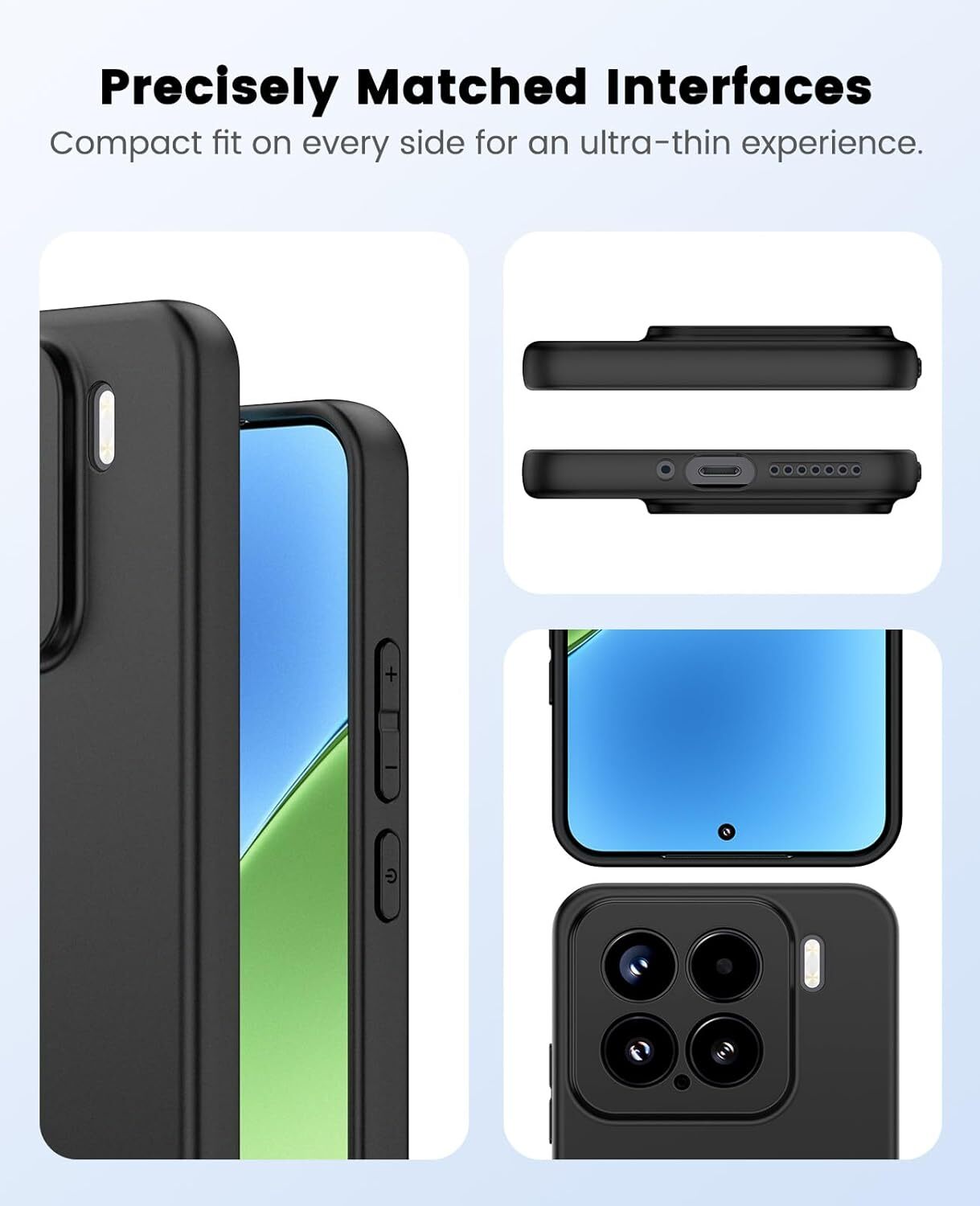 Xiaomi 15 Hoesje Dun TPU Back Cover Matte Zwart afbeelding 3