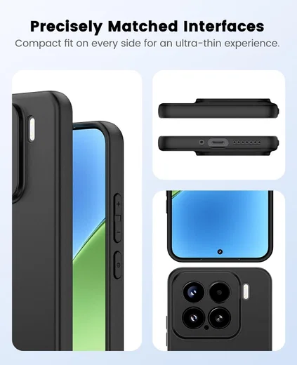 Xiaomi 15 Hoesje Dun TPU Back Cover Matte Zwart afbeelding 3