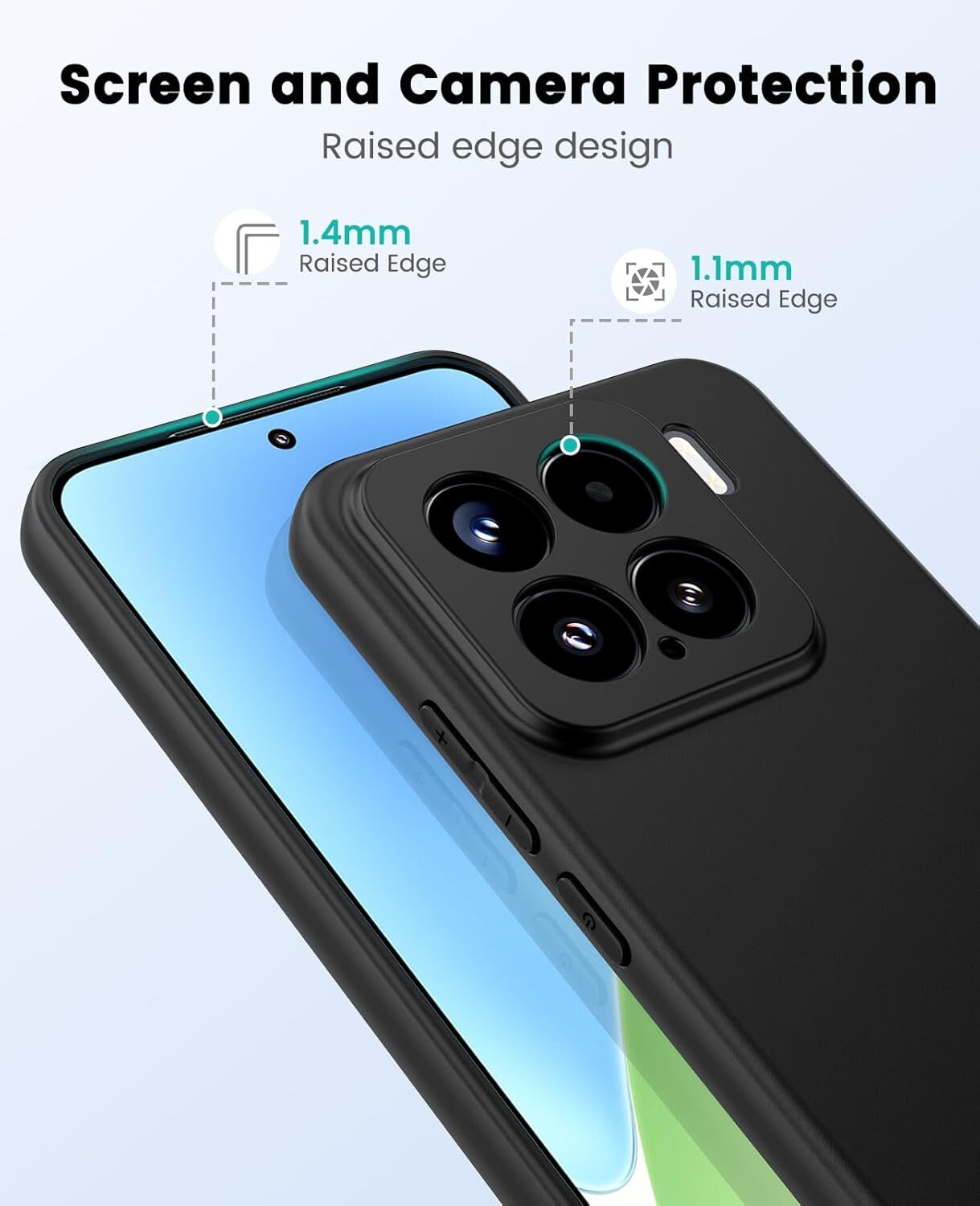Xiaomi 15 Hoesje Dun TPU Back Cover Matte Zwart afbeelding 6