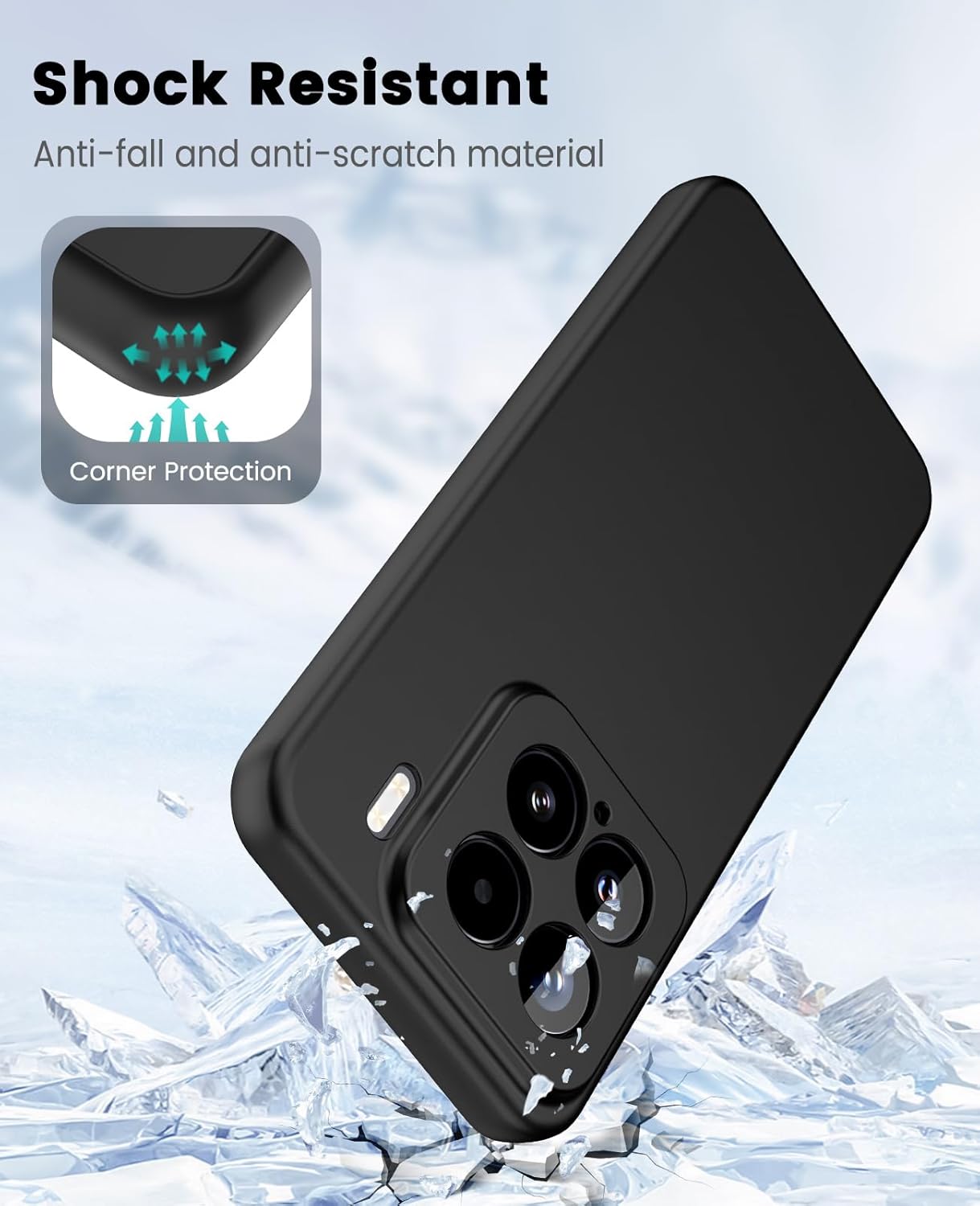 Xiaomi 15 Hoesje Dun TPU Back Cover Matte Zwart afbeelding 2