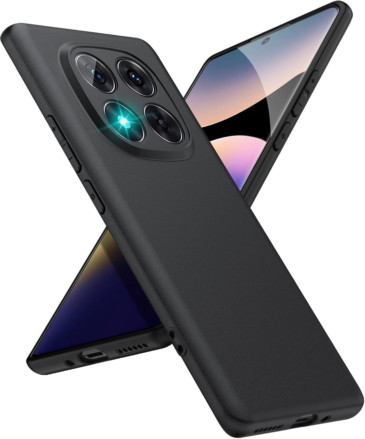Xiaomi Poco X7 / Redmi Note 14 Pro 5G Hoesje Dun TPU Back Cover Matte Zwart afbeelding 1