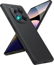 Xiaomi Poco X7 / Redmi Note 14 Pro 5G Hoesje Dun TPU Back Cover Matte Zwart afbeelding