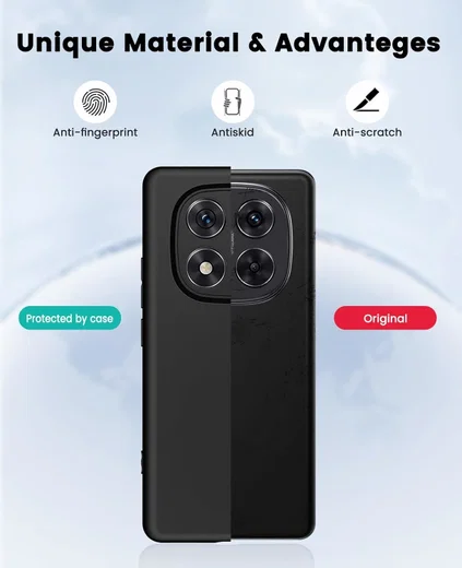 Xiaomi Poco X7 / Redmi Note 14 Pro 5G Hoesje Dun TPU Back Cover Matte Zwart afbeelding 6