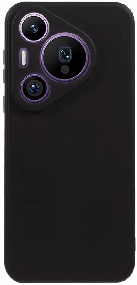 Huawei Pura 70 Hoesje Dun TPU Back Cover Matte Zwart afbeelding 1