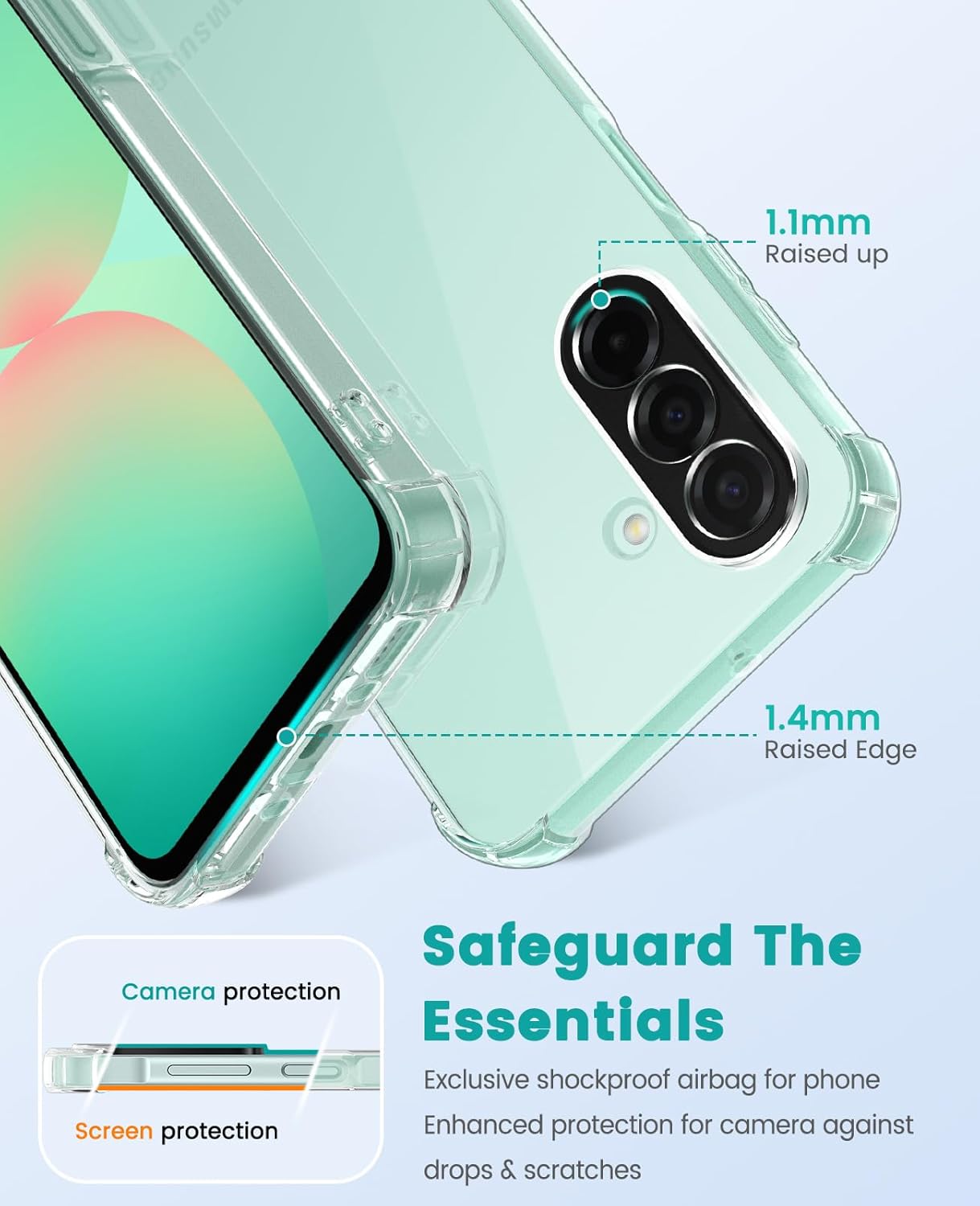 Samsung Galaxy A26 Hoesje Schokbestendig en Dun TPU Back Cover Transparant afbeelding 8