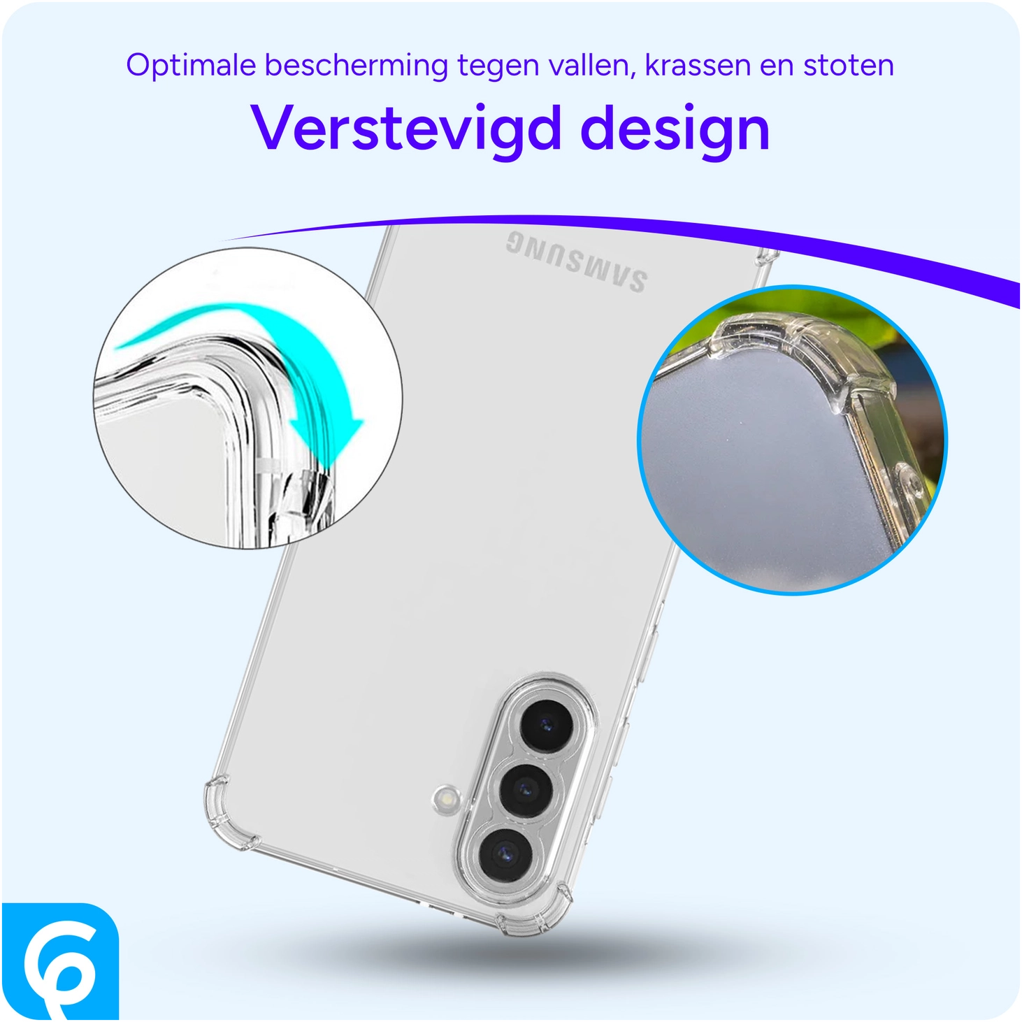 Samsung Galaxy A56 Hoesje Schokbestendig en Dun TPU Back Cover Transparant afbeelding 2