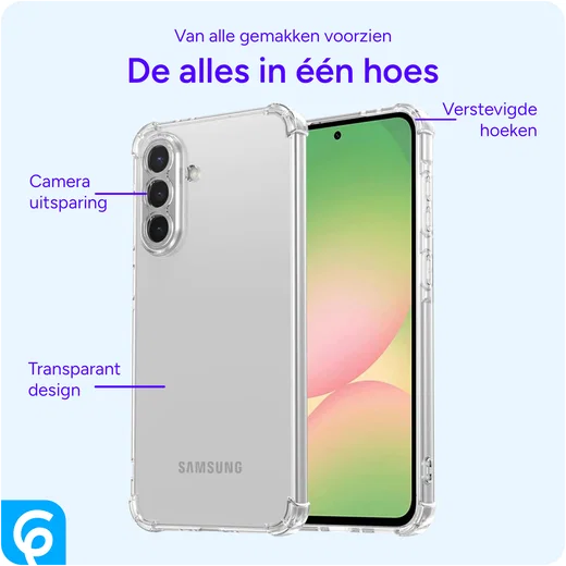 Samsung Galaxy A56 Hoesje Schokbestendig en Dun TPU Back Cover Transparant afbeelding 6