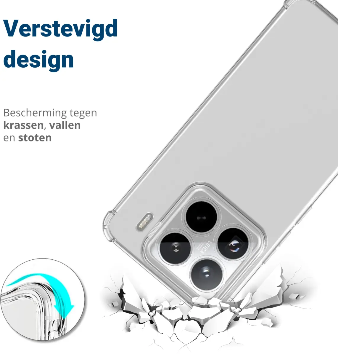 Xiaomi 15 Hoesje Schokbestendig en Dun TPU Back Cover Transparant afbeelding 4