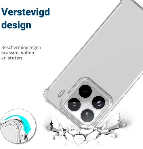 Xiaomi 15 Hoesje Schokbestendig en Dun TPU Back Cover Transparant afbeelding 4