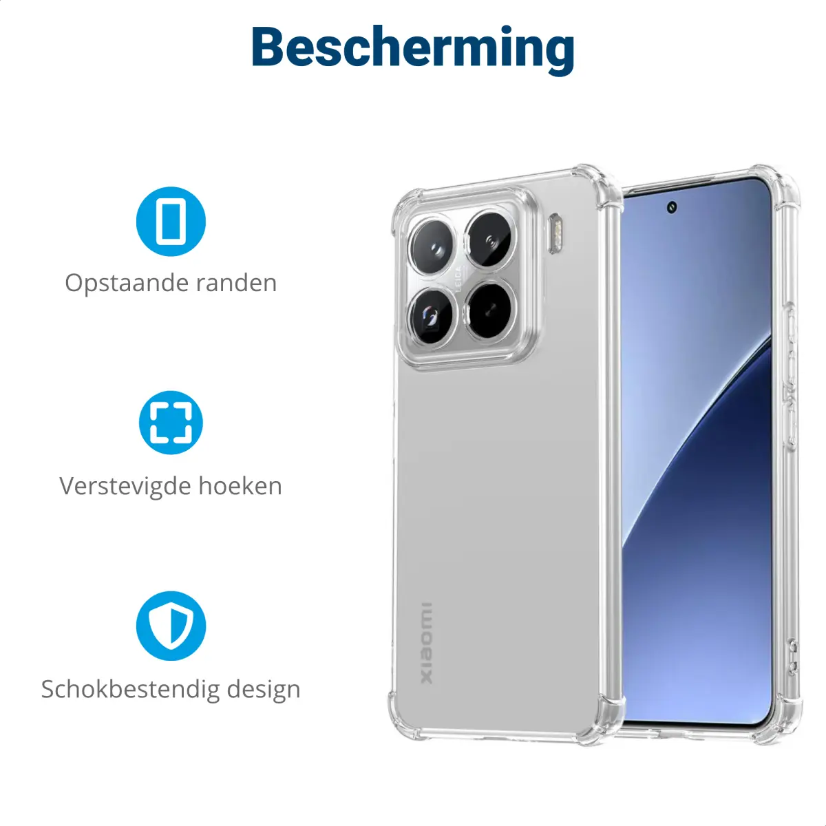 Xiaomi 15 Hoesje Schokbestendig en Dun TPU Back Cover Transparant afbeelding 5