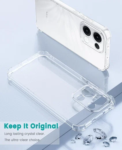 Oppo Reno 13 Hoesje Schokbestendig en Dun TPU Back Cover Transparant afbeelding 7