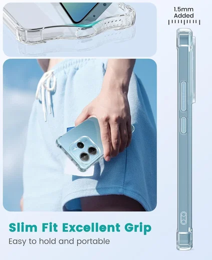 Xiaomi Redmi Note 14 4G Hoesje Schokbestendig en Dun TPU Back Cover Transparant afbeelding 8