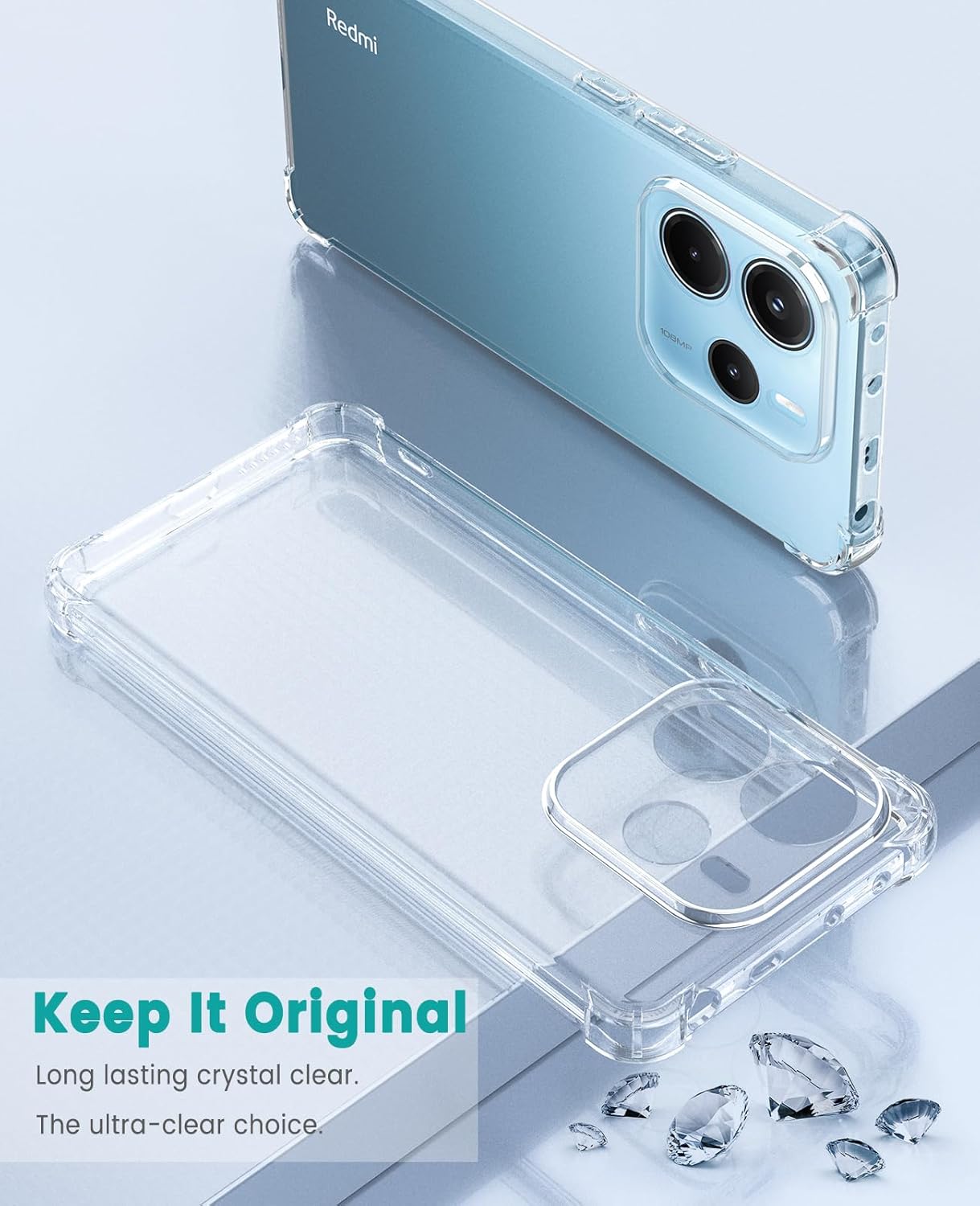 Xiaomi Redmi Note 14 4G Hoesje Schokbestendig en Dun TPU Back Cover Transparant afbeelding 7