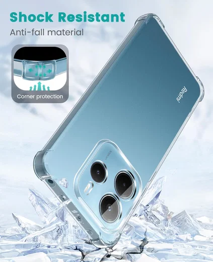 Xiaomi Redmi Note 14 4G Hoesje Schokbestendig en Dun TPU Back Cover Transparant afbeelding 4