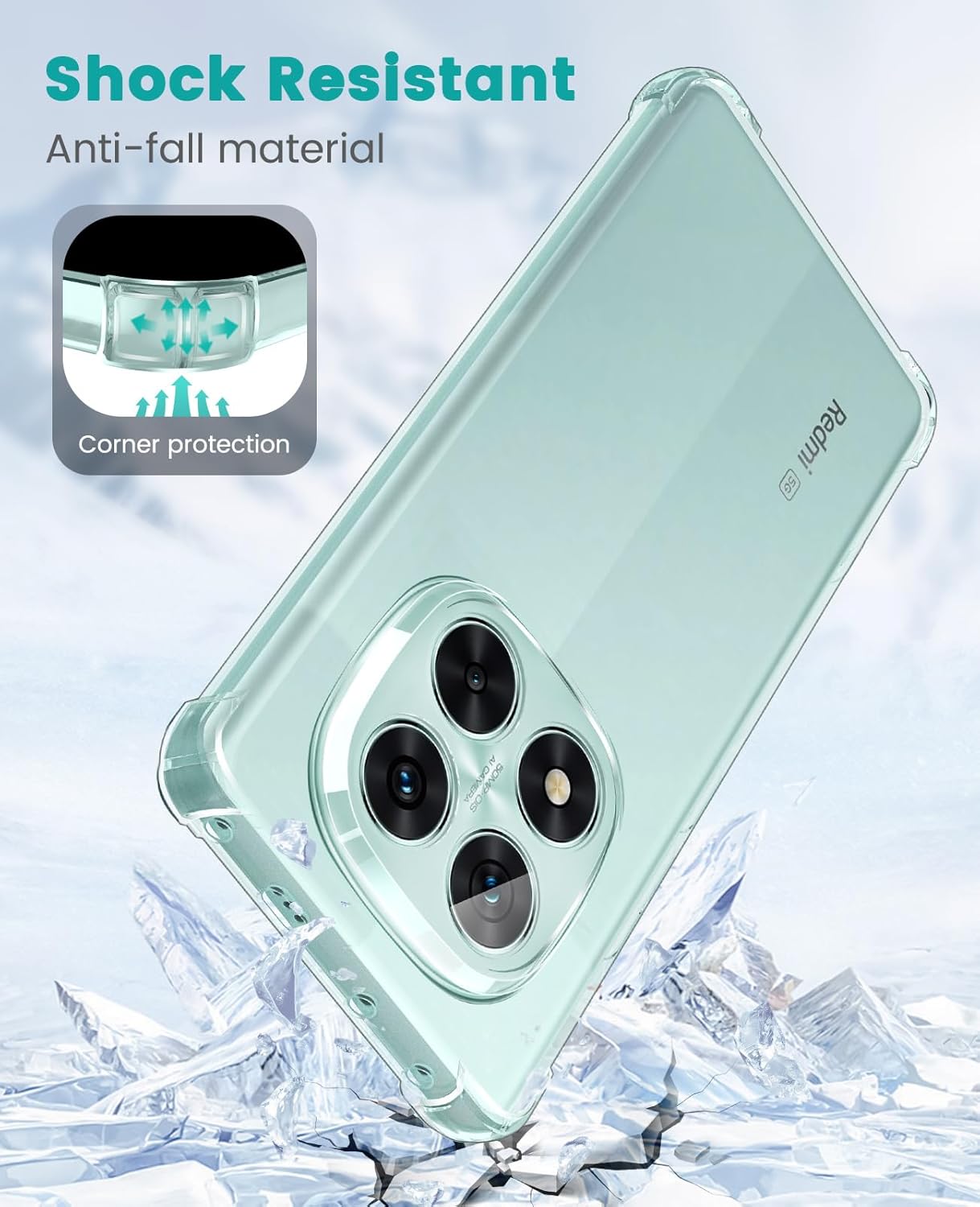 Xiaomi Poco X7/Redmi Note 14 Pro 5G Hoesje Schokbestendig Back Cover Transparant afbeelding 2