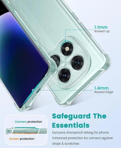 Xiaomi Poco X7/Redmi Note 14 Pro 5G Hoesje Schokbestendig Back Cover Transparant afbeelding 4