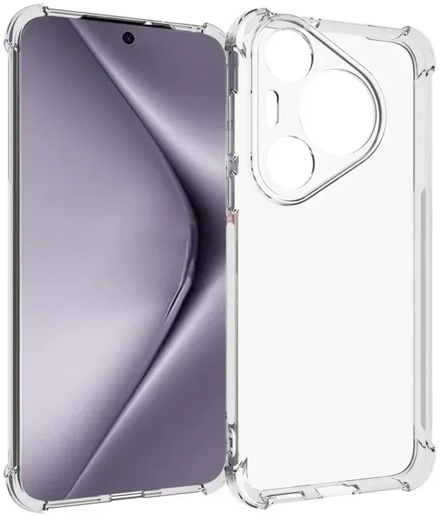 Huawei Pura 70 Hoesje Schokbestendig en Dun TPU Back Cover Transparant afbeelding 1