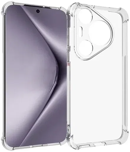 Huawei Pura 70 Hoesje Schokbestendig en Dun TPU Back Cover Transparant afbeelding 1