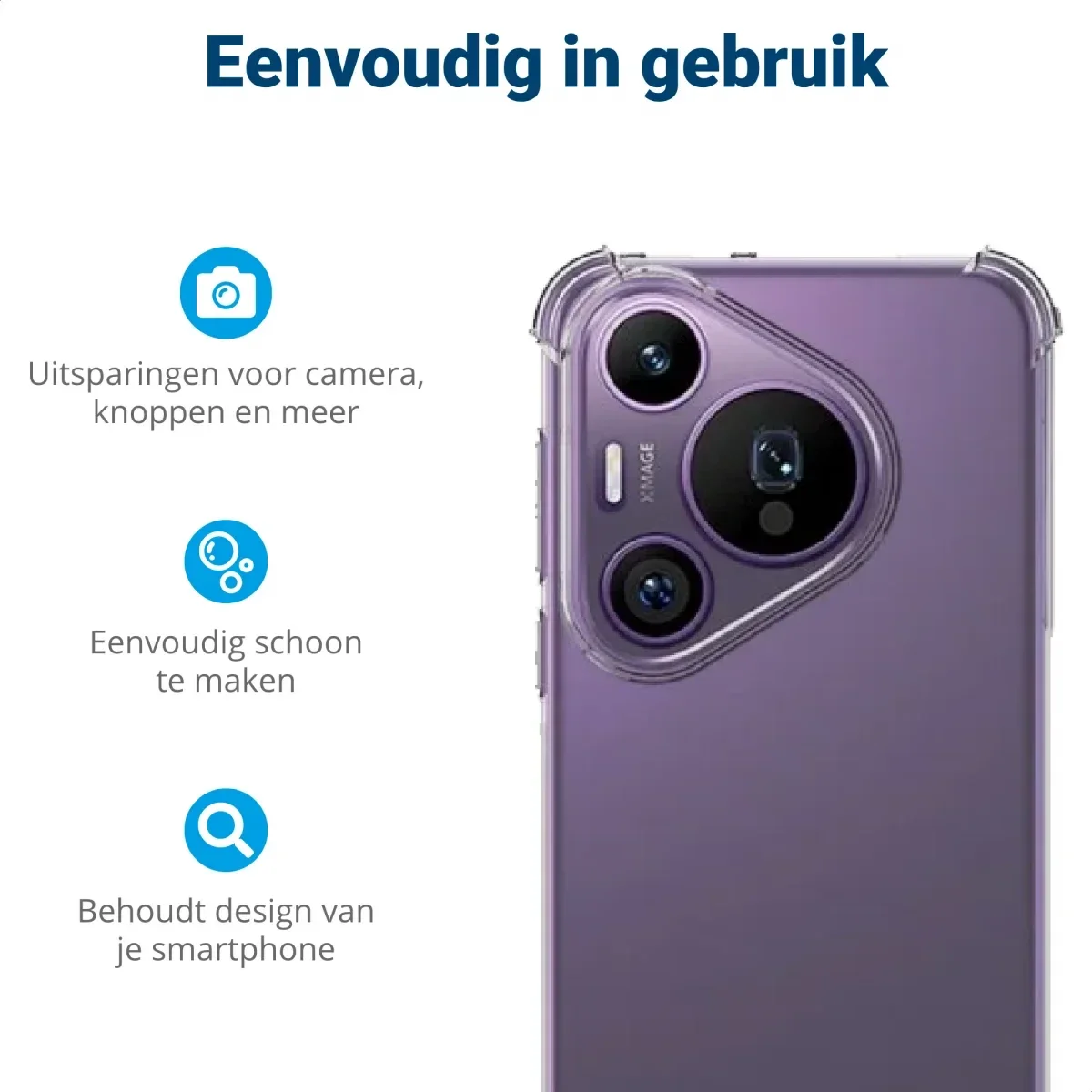 Huawei Pura 70 Hoesje Schokbestendig en Dun TPU Back Cover Transparant afbeelding 5