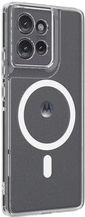 Motorola Edge 50 Ultra Hoesje Hard Back Cover met MagSafe Transparant afbeelding 1