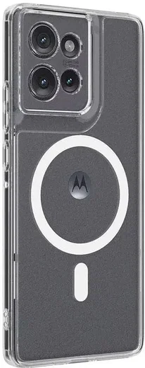 Motorola Edge 50 Ultra Hoesje Hard Back Cover met MagSafe Transparant afbeelding 1