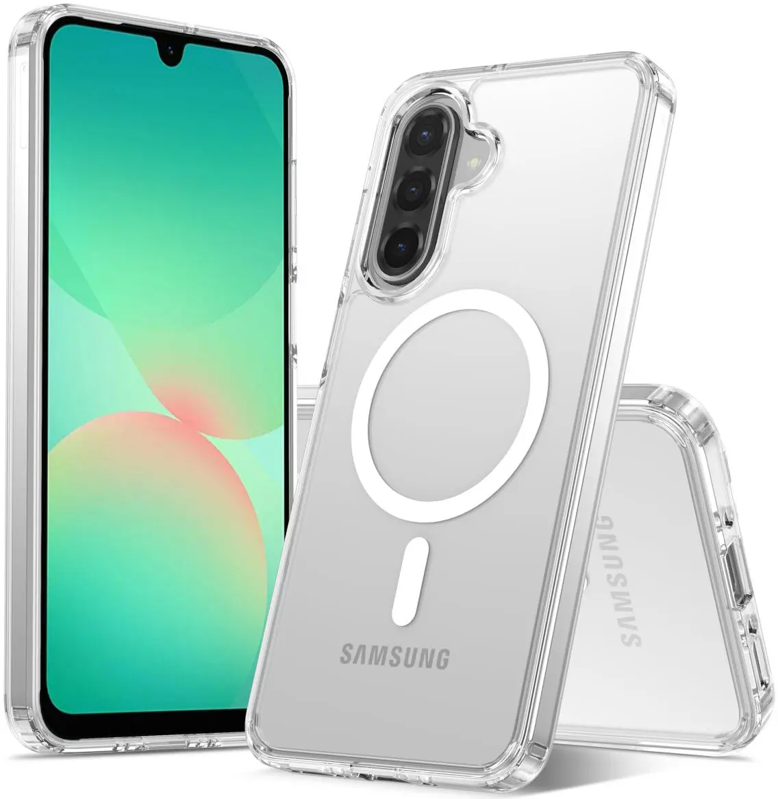 Samsung Galaxy A26 Hoesje Hard Back Cover met MagSafe Transparant afbeelding 1
