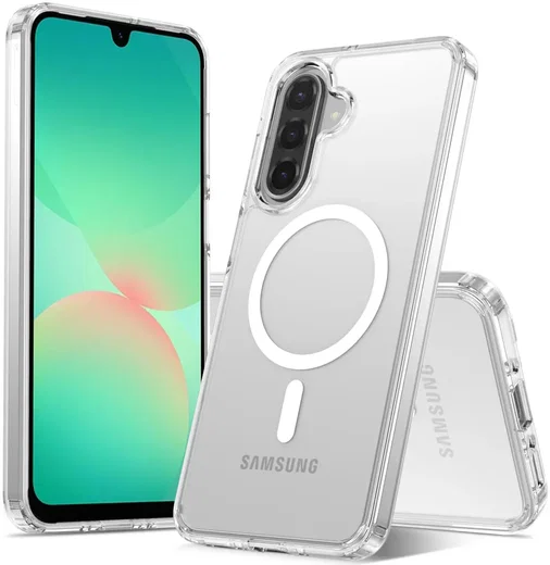Samsung Galaxy A26 Hoesje Hard Back Cover met MagSafe Transparant afbeelding 1